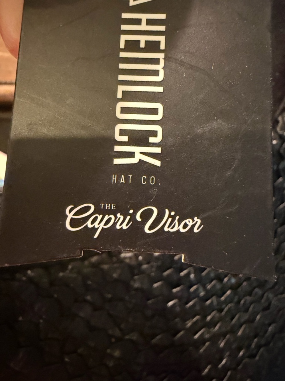 Hemlock Hat Co. “Capri” Black Braided Visor Headband - Picture 7 of 8